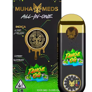 Tahoe OG, all-in-one vape, disposable cannabis vape, cannabinoids, terpenes, Shop Puff Dispensary.