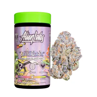 Brain Wash Flower, Brain Wash, Alien Labs, Alien Labs Brain Wash, Brain Wash Cannabis,