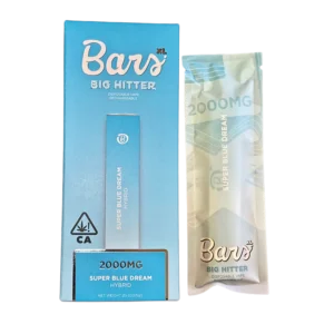 BARS_XL_SUPER_BLUE_DREAM BARS XL Super Blue Dream disposable, Super Blue Dream 2g disposable, blueberry cannabis vape, uplifting disposable vape, creative cannabis vape, high potency disposable vape, draw activated vape pen, long lasting disposable vape, premium cannabis vape, Cannabis Exotic Dispensary vape, CED disposable products, discreet cannabis shipping