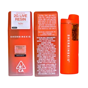 Sherbinski Taziki 2G disposable, Taziki 2G live resin vape, fruity live resin disposable, high potency disposable vape, premium cannabis vape, draw activated live resin pen, 2G live resin disposable, Cannabis Exotic Dispensary vape, CED disposable products, discreet cannabis shipping Sherbinski Taziki 2G disposable, Taziki 2G live resin vape, fruity live resin disposable, high potency disposable vape, premium cannabis vape, draw activated live resin pen, 2G live resin disposable, Cannabis Exotic Dispensary vape, CED disposable products, discreet cannabis shipping