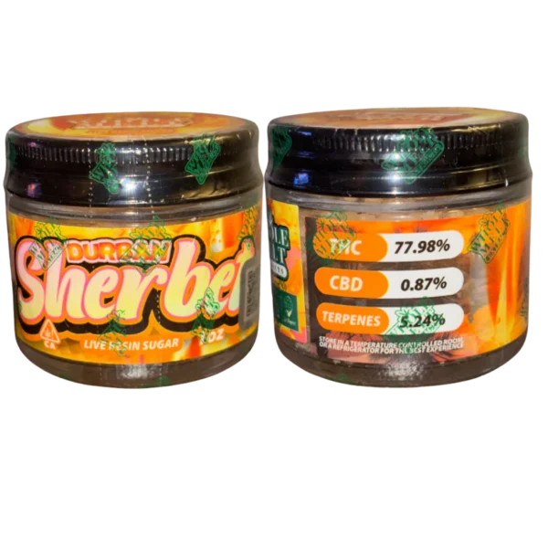 DURBAN SHERBERT Whole Melts live resin sugar, Oasis Edition live resin, 1oz live resin sugar, Whole Melts concentrates, premium cannabis sugar, live resin extract, bulk cannabis concentrate, Cannabis Exotic Dispensary concentrates