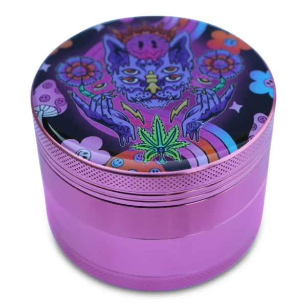 Trippy Lazer Cat Melting Art Weed Grinder Trippy Lazer Cat Melting Art Weed Grinder