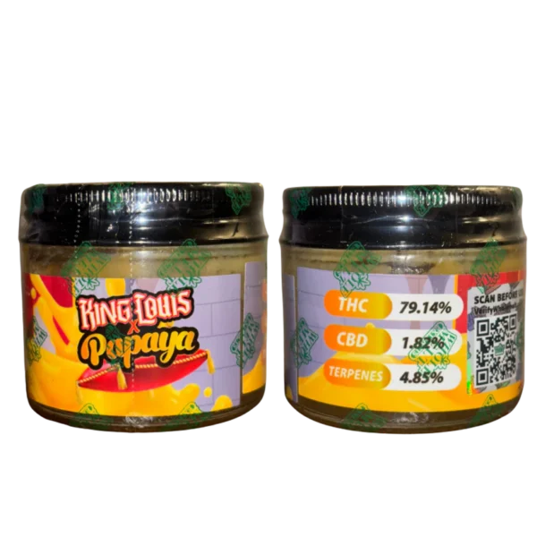 KING LOUIS PAPAYA Whole Melt Extracts live resin badder, live resin badder 1oz, Whole Melt Extracts concentrates, premium cannabis badder, bulk live resin concentrate, dab concentrates 1oz, terpene-rich badder, solvent-based cannabis extract, Whole Melt Extracts badder jar, Cannabis Exotic Dispensary concentrates, CED premium extracts, trusted cannabis dispensary, reliable cannabis shipping, top-tier live resin badder